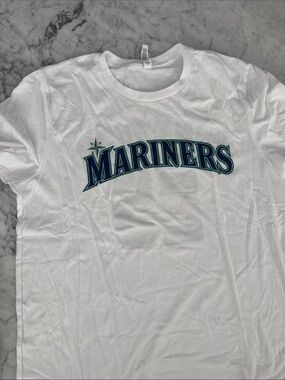 Seattle Mariners White Logo Short Sleeve Tee